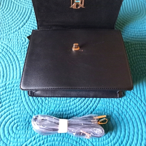 Badgley Mischka Studded Crossbody Handbag Gold Tone Accents NWT - Picture 5 of 8